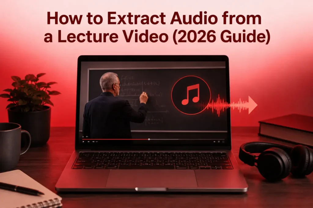 How to Extract Audio from a Lecture Video